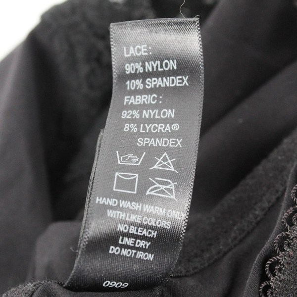 Le Mystere Women's 36E Black Lace Full Bra Camisole #3965