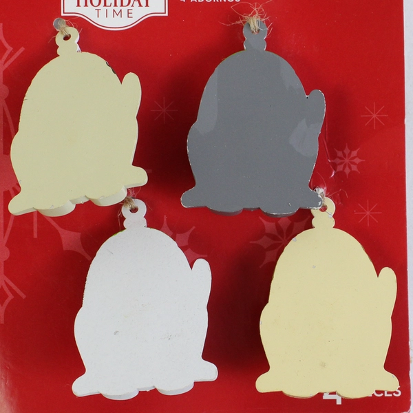 4-pc Dogs Hanging Holiday Ornaments Tree Decorations, Holiday Time New