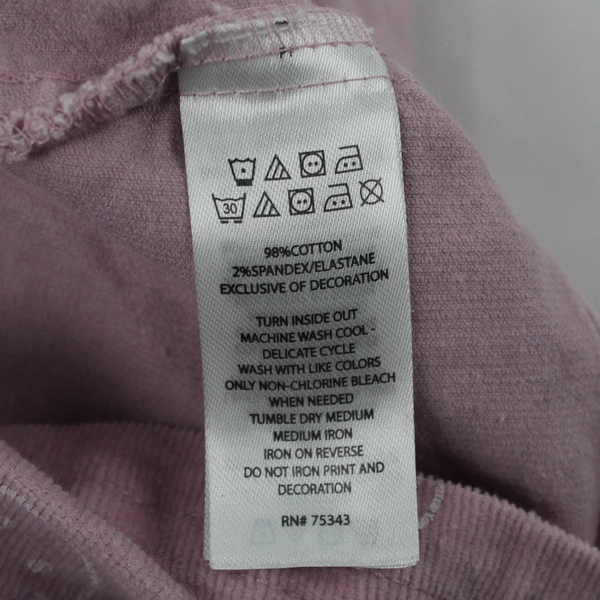 Tahari Smiley Face Pattern Pink Corduroy Overall Dress Girls' Size 7