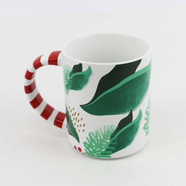 Starbucks Christmas Holly/Mistletoe Ceramic Coffee Mug 12 Fl Oz 4" Tall 2019