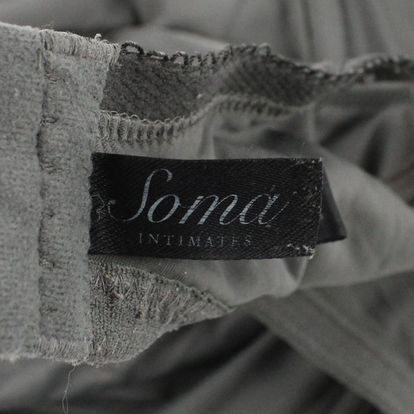 Soma Women's 36DD Gray with Cream Lace Unpadded Underwire Bra