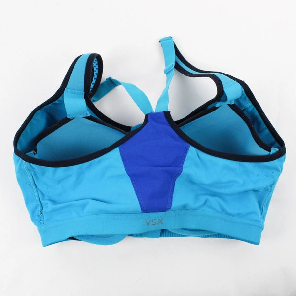 VS Sport Women's 34DD Blue Front-Close High Impact Sports Bra 