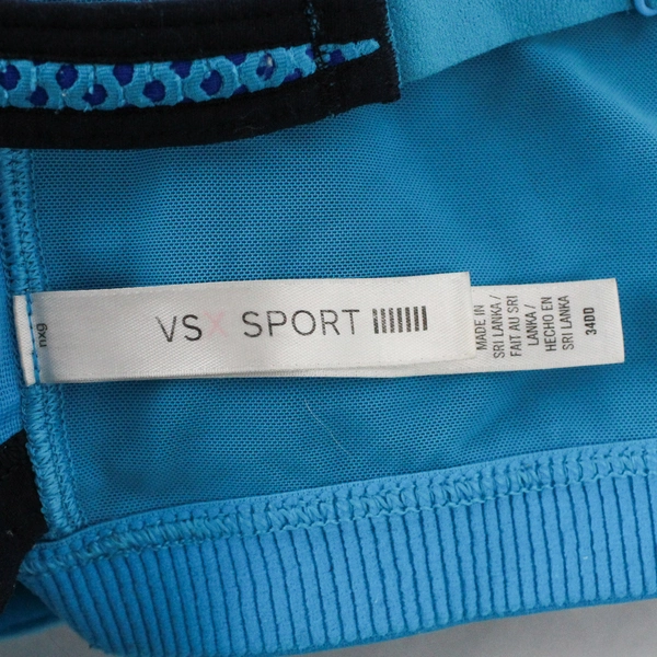 VS Sport Women's 34DD Blue Front-Close High Impact Sports Bra 