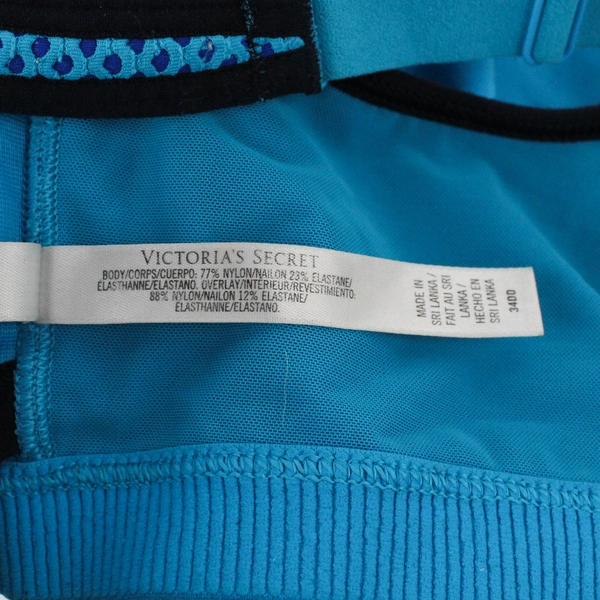 VS Sport Women's 34DD Blue Front-Close High Impact Sports Bra 