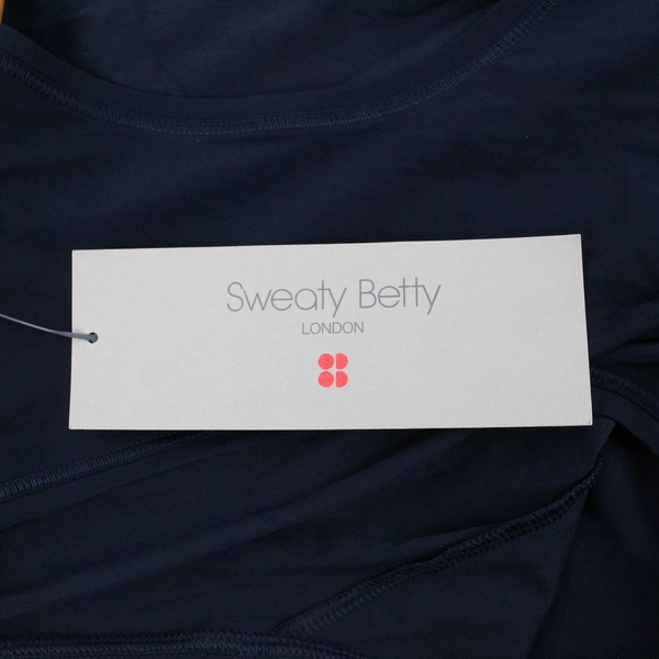 NWT Sweaty Betty Women's S Navy Blue Explorer Ace Midi Dress