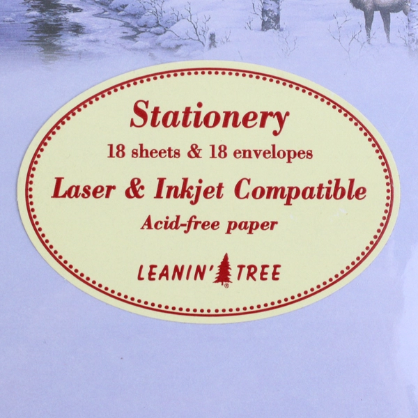Leanin' Tree Winter Scene Stationery Set 18 Sheets/Envelopes New