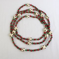 Wooden Beaded Garland Soccer Balls 7' Length 