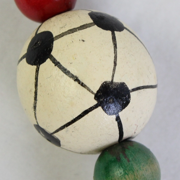 Wooden Beaded Garland Soccer Balls 7' Length 
