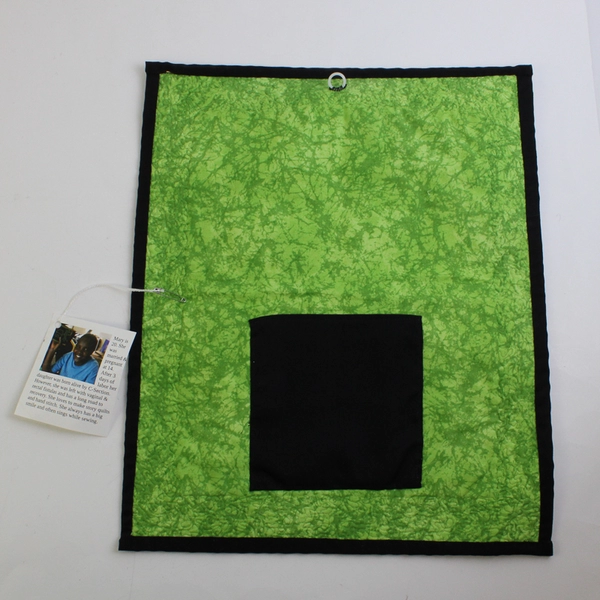 Handmade Embroidered Applique African Woman Wall Hanging 13" x 16"