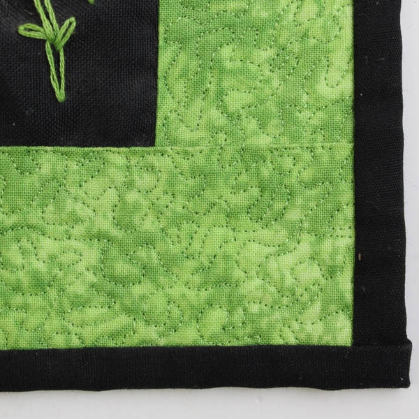 Handmade Embroidered Applique African Woman Wall Hanging 13" x 16"