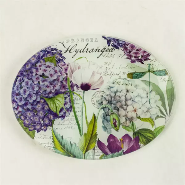 Michel Design Works Oval Hydrangea Plate Decorative 6.5x4.75 