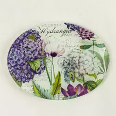 Michel Design Works Oval Hydrangea Plate Decorative 6.5x4.75 