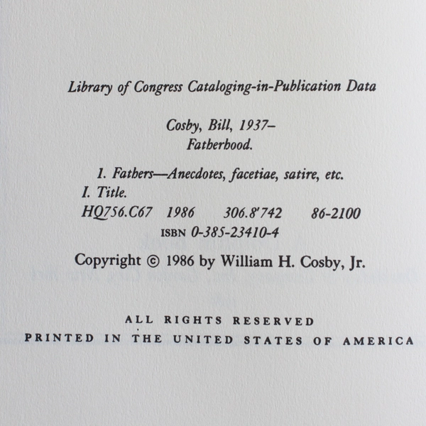 1986 Fatherhood By Bill Cosby Hardcover Dust Jacket Dolphin Doubleday