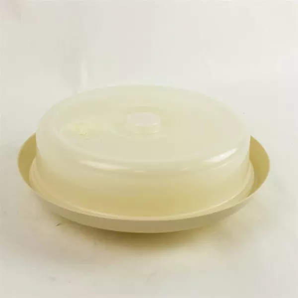 Nesting Microwave Plate Covers Stackable Plastic 10.5in x 4in 