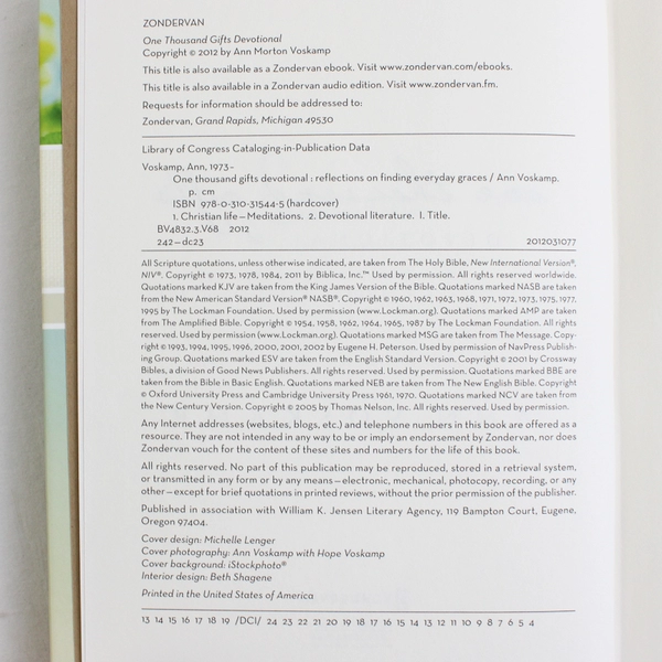 Lot of 2 One Thousand Gifts and One Thousand Gifts Devotional