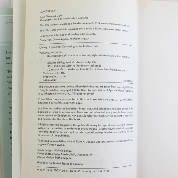 Lot of 2 One Thousand Gifts and One Thousand Gifts Devotional