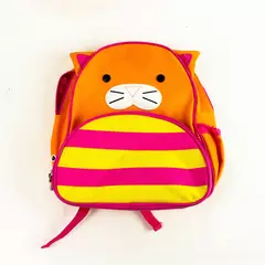 Skip & Hop Orange Kitty Kids Backpack 12.5x11x3