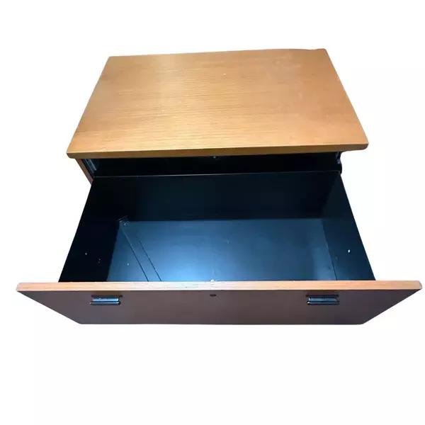 2 Drawer Wood Lateral Filing Cabinet Metal Interior No Key