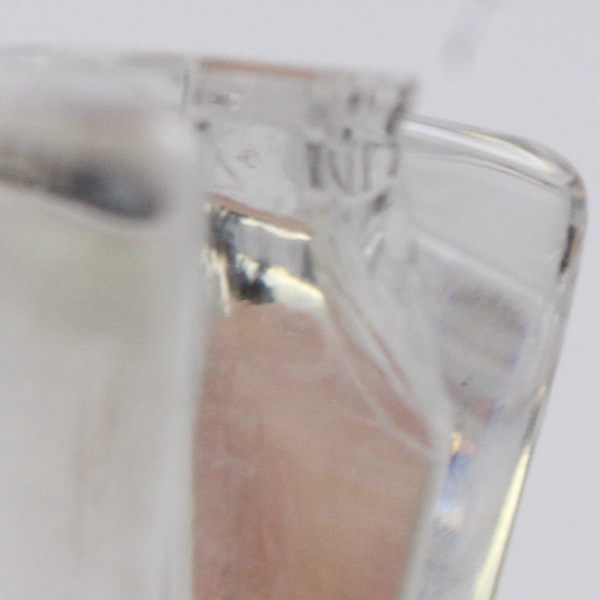 Set of 2 Vintage Sawtooth Clear Glass Taper Candle Holders