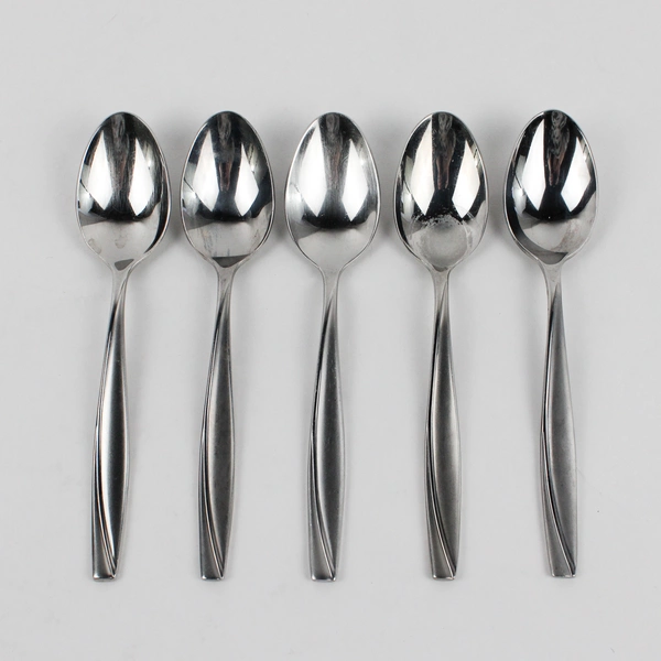Lot Of 5 Oneida Camlynn Stainless Steel Flatware Soup Spoons (Tablespoons)