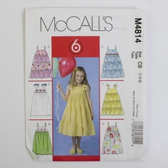 McCall's M4814 Dresses Patterns Toddlers/Childs/Girls Size CB (1, 2, 3) 2005