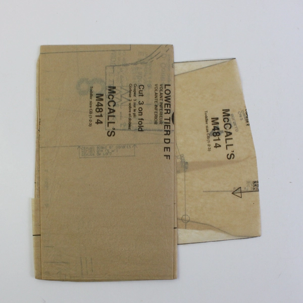 McCall's M4814 Dresses Patterns Toddlers/Childs/Girls Size CB (1, 2, 3) 2005