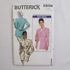 Butterick Easy 5906 Petite Jacket Patterns Womens Size 18, 20, 22 (1987)