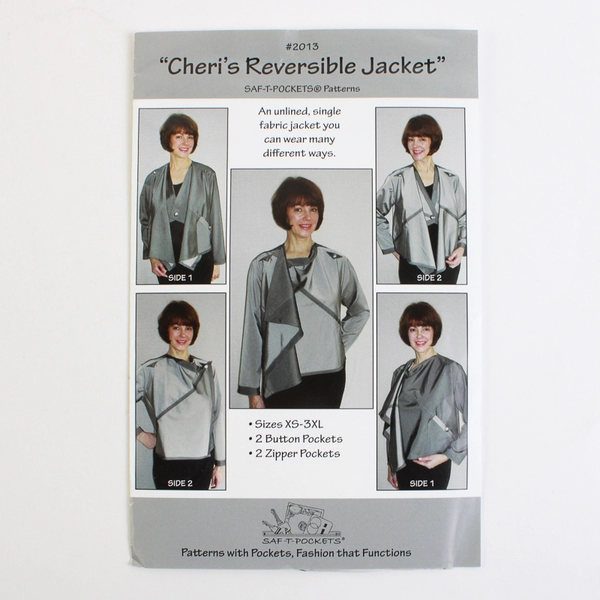 Saf-T-Pockets #2013 Cheri's Reversible Jacket Sewing Pattern Women's (XS-3XL)