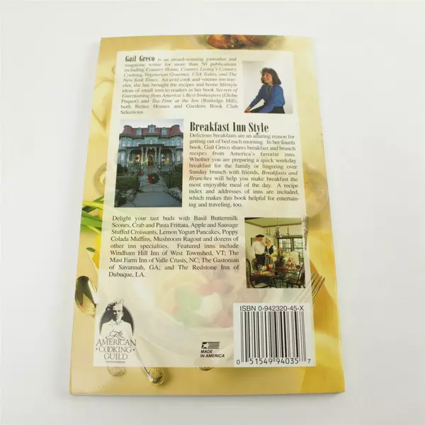 Breakfasts & Brunches by Gail Greco Cookbook - Inn-Style Country Recipes