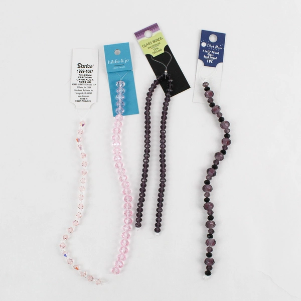 Lot of 4 Glass Bead Strands Hildie & Jo, Blue Moon & Darice, New