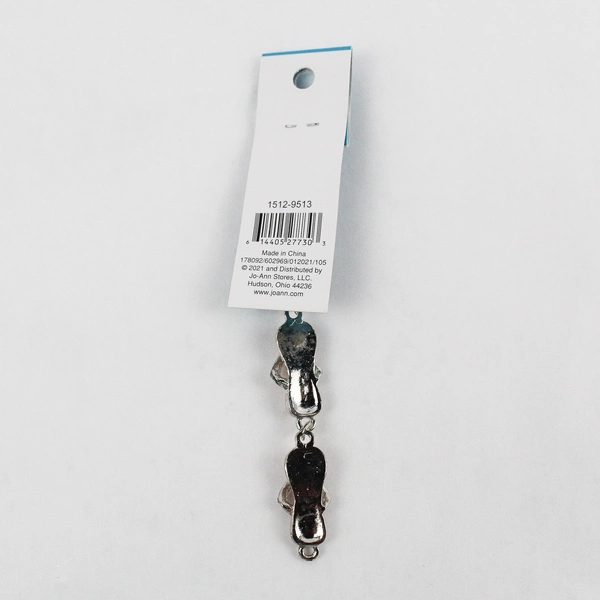 Hildie & Jo Metal Flip Flops Charm Drop, New