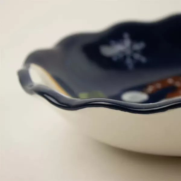 Snowman Bowl Suzi Skoglund Ceramic 2007 8.5" Round 