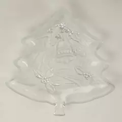 Mikasa Clear Glass Christmas Tree Candy Dish 7.5" Tall 