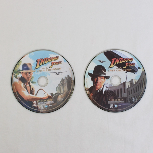 Indiana Jones: Temple Of Doom & Last Crusade (DVD, NTSC, '84 & '89, No DVD Case)