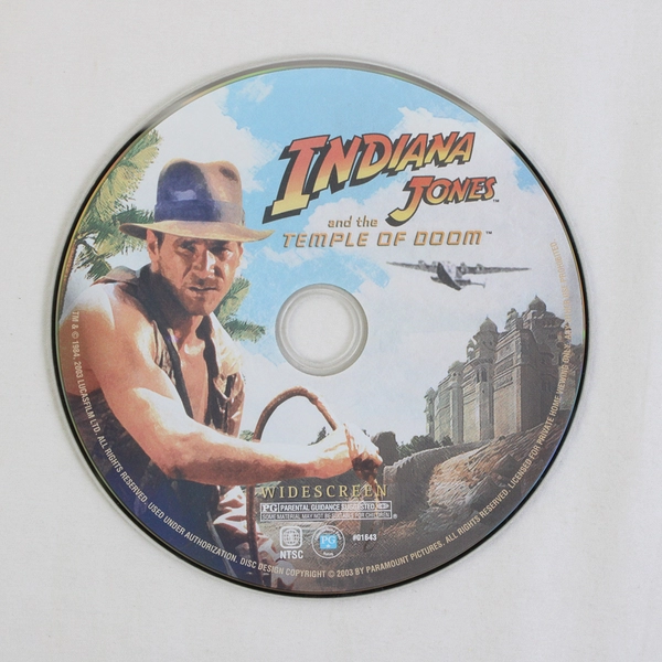 Indiana Jones: Temple Of Doom & Last Crusade (DVD, NTSC, '84 & '89, No DVD Case)