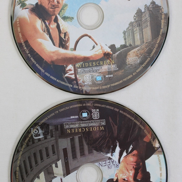 Indiana Jones: Temple Of Doom & Last Crusade (DVD, NTSC, '84 & '89, No DVD Case)