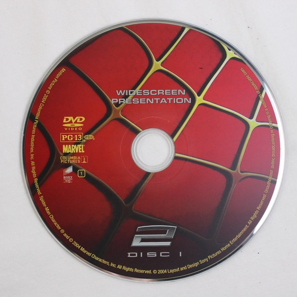 Lot Of 2 Discs Happy Gilmore & Spider-Man 2 (DVD, 1996, 2004, No DVD Cases)