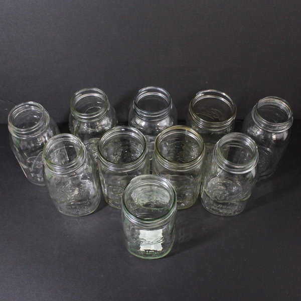 Lot of 10 Ball Narrow And Wide Mouth Quart Canning Jars