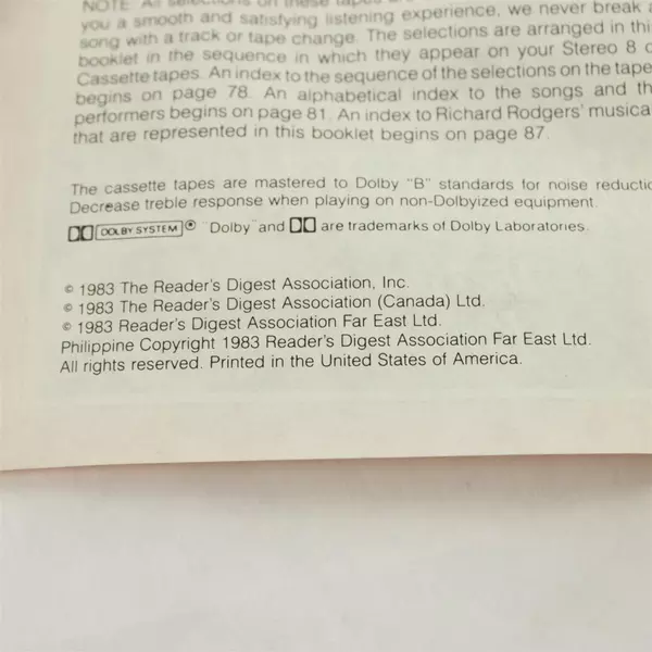 Reader's Digest With a Song in My Heart Cassette Lot Tapes 1-3