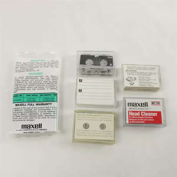 Lot of 7  60min Blank Microcassettes for Dictation Recorders