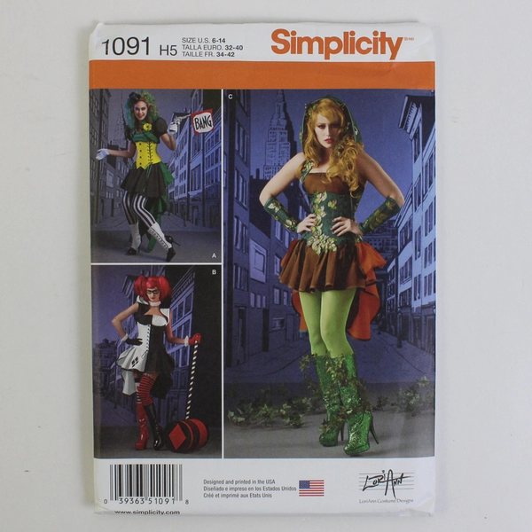 Simplicity LoriAnn Costume Designs 1091 Ivy/Jester Women's Size H5 (6-14)