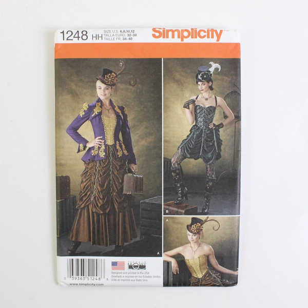 Simplicity Theresa Laquey Costume Designs 1248 Women's Size HH (6, 8, 10, 12)