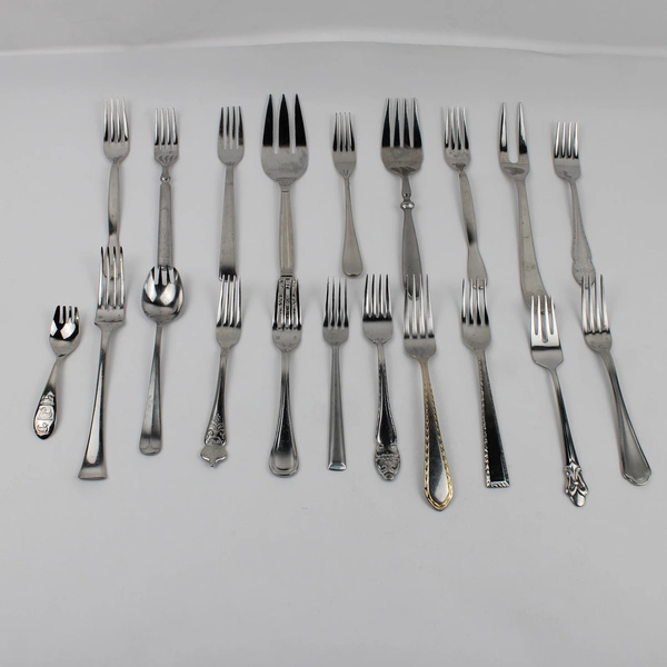 Mixed 20 Pc Lot Stainless Steel Forks Wedding Event Flatware
