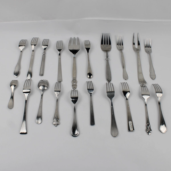 Mixed 20 Pc Lot Stainless Steel Forks Wedding Event Flatware
