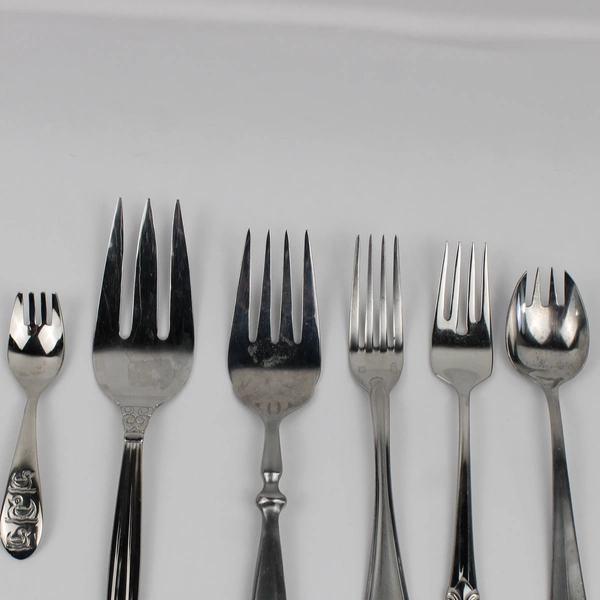 Mixed 20 Pc Lot Stainless Steel Forks Wedding Event Flatware