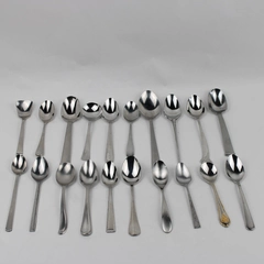 Mixed 20 Pc Lot Stainless Steel Spoons Wedding Event Flatware
