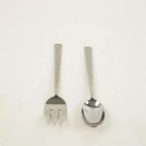 Lot Of 2 Oneida Silver Sunnybrook (Stainless) Flatware Serving Set (Spoon/Fork)