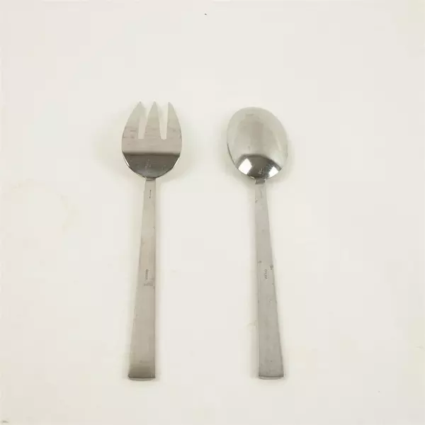 Lot Of 2 Oneida Silver Sunnybrook (Stainless) Flatware Serving Set (Spoon/Fork)