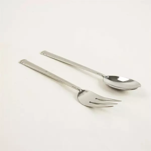 Lot Of 2 Oneida Silver Sunnybrook (Stainless) Flatware Serving Set (Spoon/Fork)