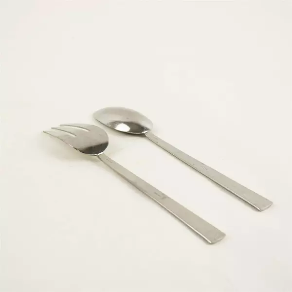 Lot Of 2 Oneida Silver Sunnybrook (Stainless) Flatware Serving Set (Spoon/Fork)